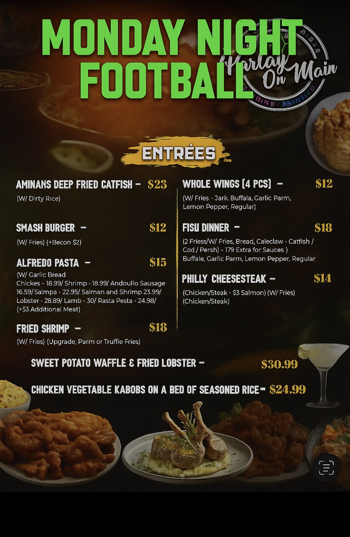 Parlay on Main — Entrées