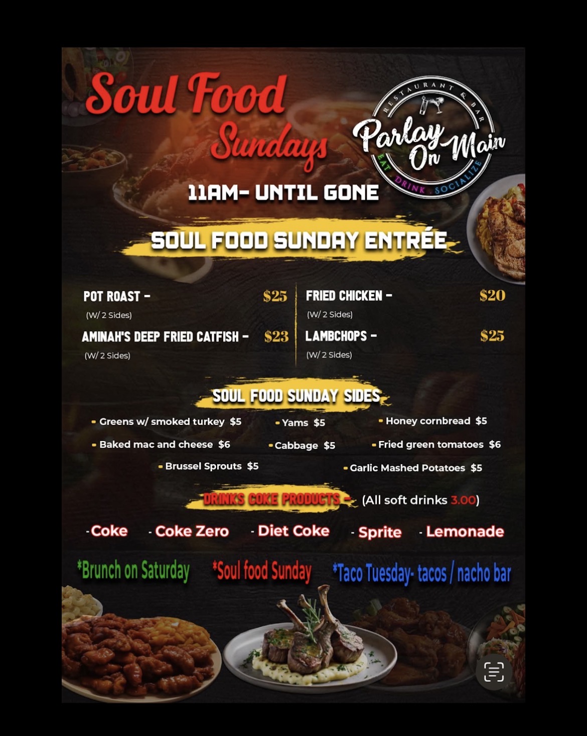 Parlay on Main — Soul Food Sunday